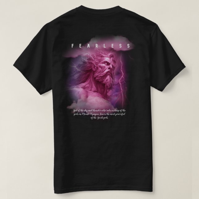 Fearless Zeus Warrior T Shirt (Design baksida)