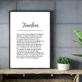 FEARLÖS UPPVÄRMANDE, inspirerande väggkonst