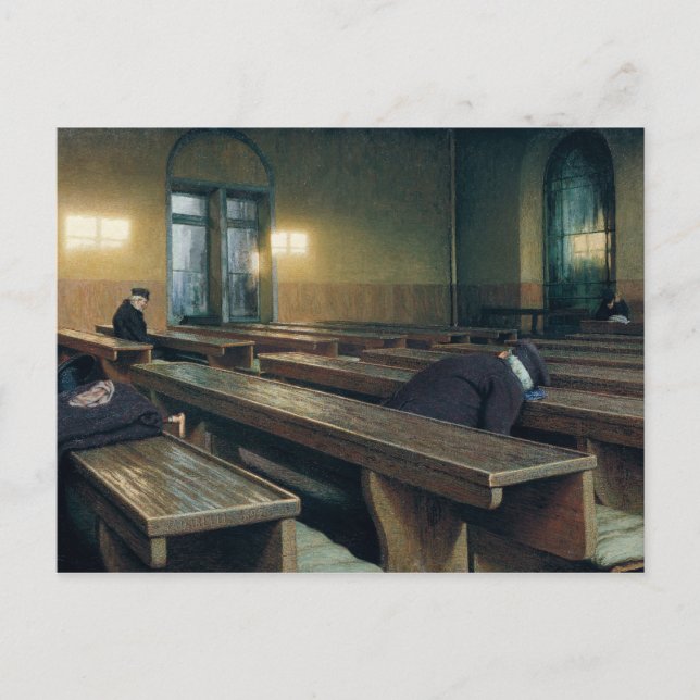 Feast Day at the Pio Albergo Trivulzio, 1892 Vykort (Framsida)