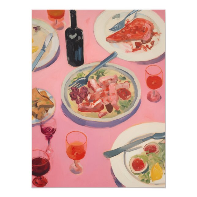 Feast i Fuchsia Fototryck (Framsidan)
