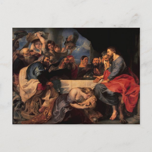 Feast i Simon Pharisee hus, 1620 Vykort (Framsida)