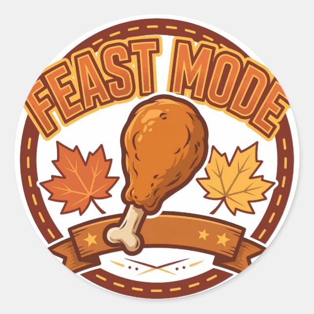 Feast Mode Kalkon Klistermärke (Framsida)