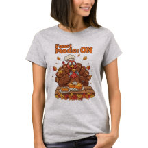 Feast Mode: PÅ – Rolig Thanksgiving-kalas-T-shirt