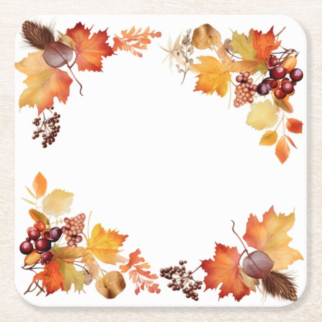 Feast of Färg: Wand Harvest Underlägg Papper Kvadrat (Framsidan)