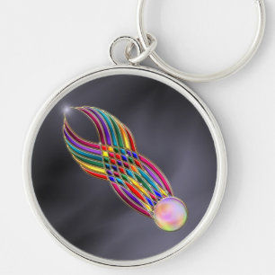 Feast of Jewels Keychain Rund Silverfärgad Nyckelring
