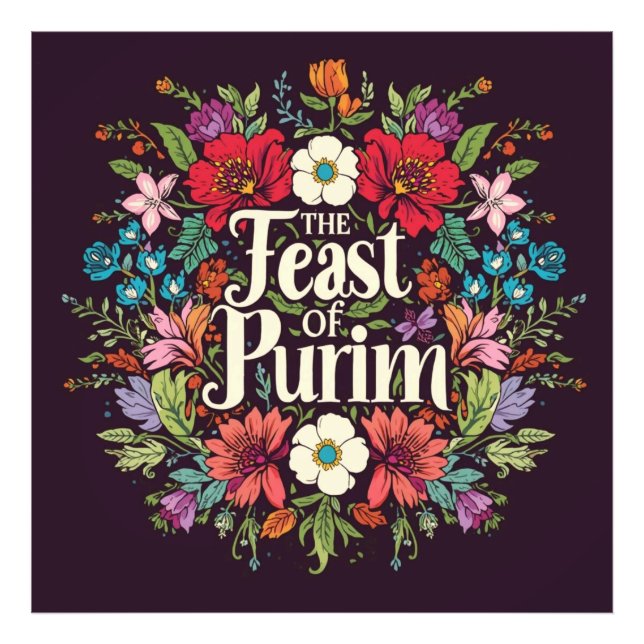 "Feast of Purim" art wall  Fototryck (Framsidan)