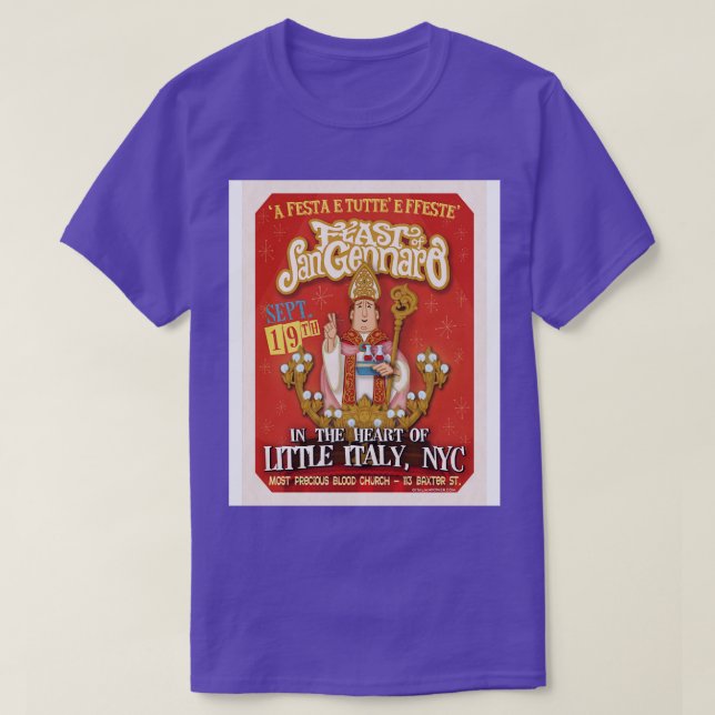 Feast of San Gennaro Throwback T Shirt (Design framsida)