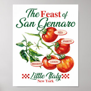 Feast of San Gennaro Tomato Italien Italy Food Wom Poster