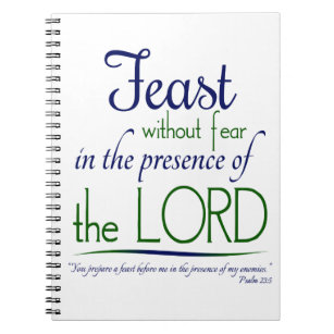 "Feast utan rädsla i Herrens närvaro" Anteckningsbok