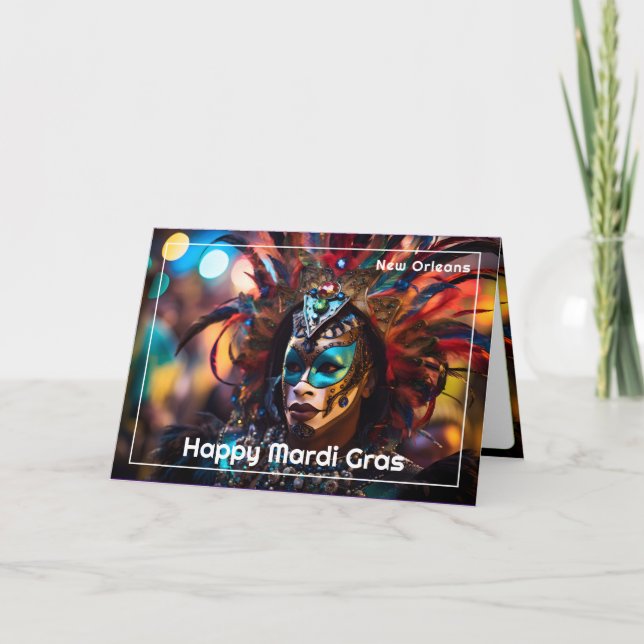 💚 💜 💛 Feasted Splendor: Mardi Gras Opulence Kort (Framsida)