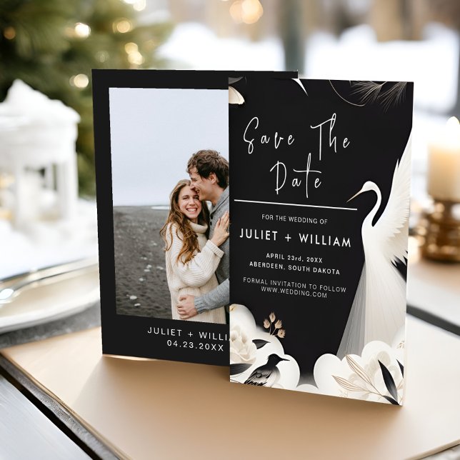 Feather Asian Himlar Cloud Crane Roligt Bröllop Spara Datumet (Skapare uppladdad)