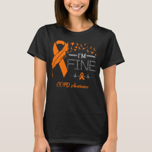 Feather Birds I är Bra COPD Awareness T Shirt
