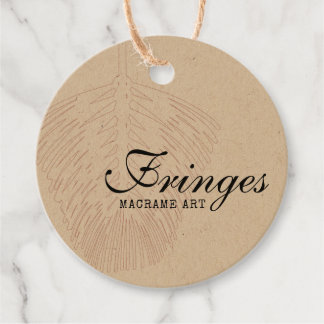 Feather Design Boho Macrame Tack-Märkre Gåvor Etiketter