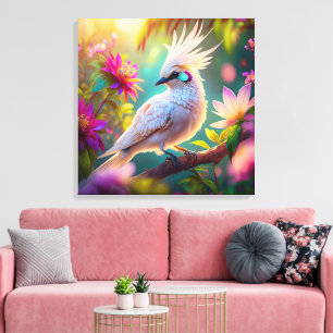 Feather Dove Fantasy Bird Canvastryck