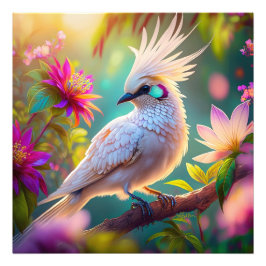  Feather Dove Fantasy Bird Fototryck