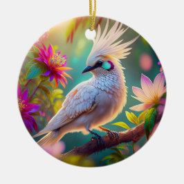  Feather Dove Fantasy Bird Julgransprydnad Keramik