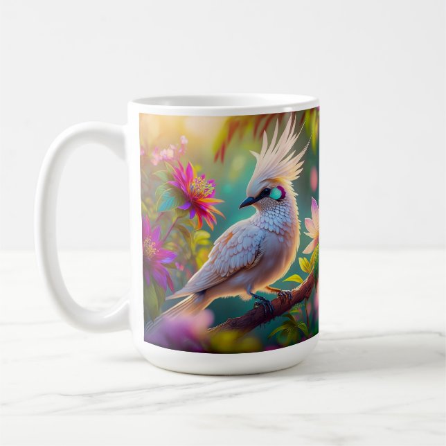  Feather Dove Fantasy Bird Kaffemugg (Vänster)