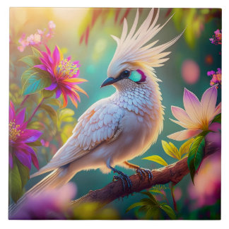  Feather Dove Fantasy Bird Kakelplatta