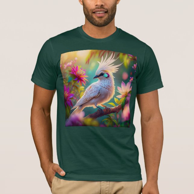  Feather Dove Fantasy Bird T Shirt (Framsida)