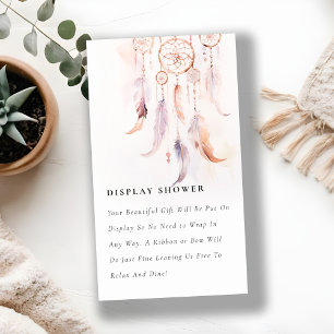 Feather Dreamcatcher Visning Shower Baby Shower Tilläggskort