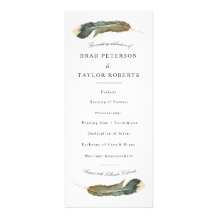 Feather Duo Watercolor Rackcard Reklamkort