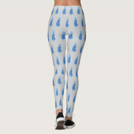 Feather Fall - Light Grey Leggings