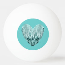 Feather heart in soft green