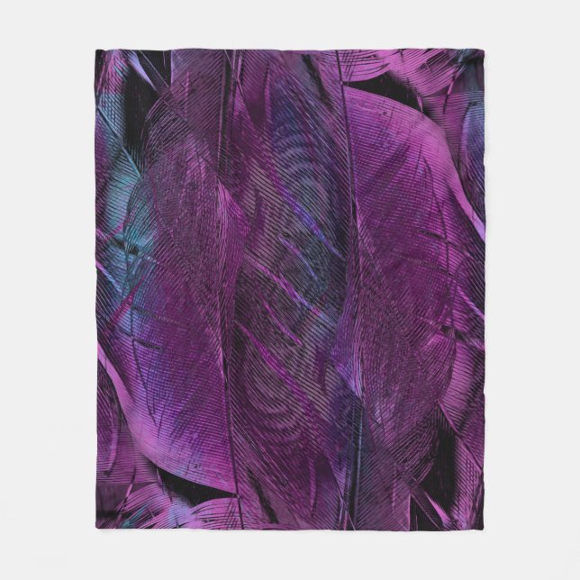 Feather mönster struktur-formulär fleecefilt (Framsidan)