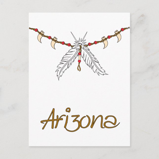 Feather Necklace Vykort (Framsida)