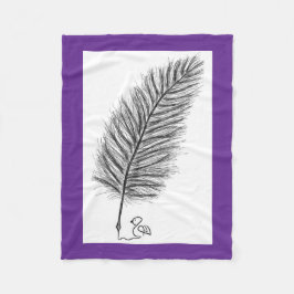 Feather Quill från tankarna och känslor Fleecefilt