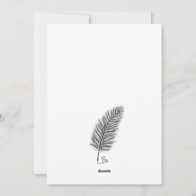 Feather Quill från tankarna och känslor Julkort (Baksida)