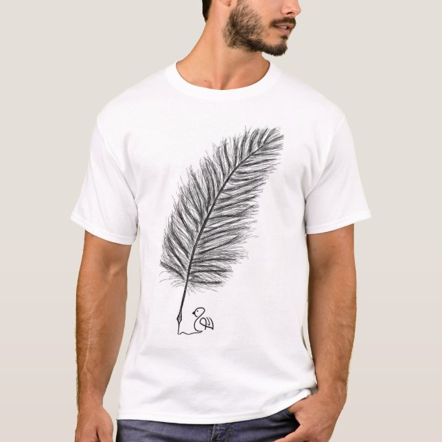 Feather Quill från tankarna och känslor T Shirt (Framsida)