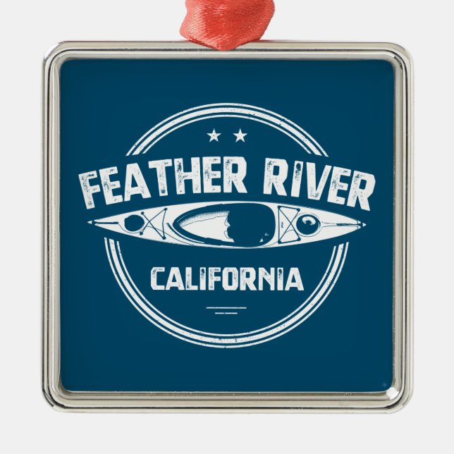 Feather River, Kalifornien Julgransprydnad Metall (Framsidan)