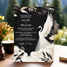 Feather Rustic Asian Himlar Cloud Crane Bröllop