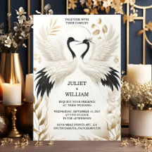 Feather Rustic Asian Himlar Cloud Crane Bröllop