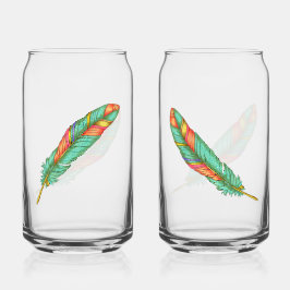 Feather Soda Glass