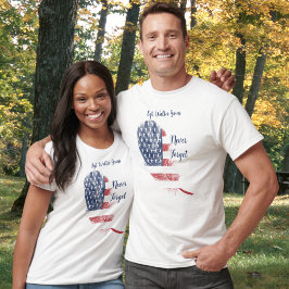 Feather USA flagga glömmer aldrig minnen T-Shirt