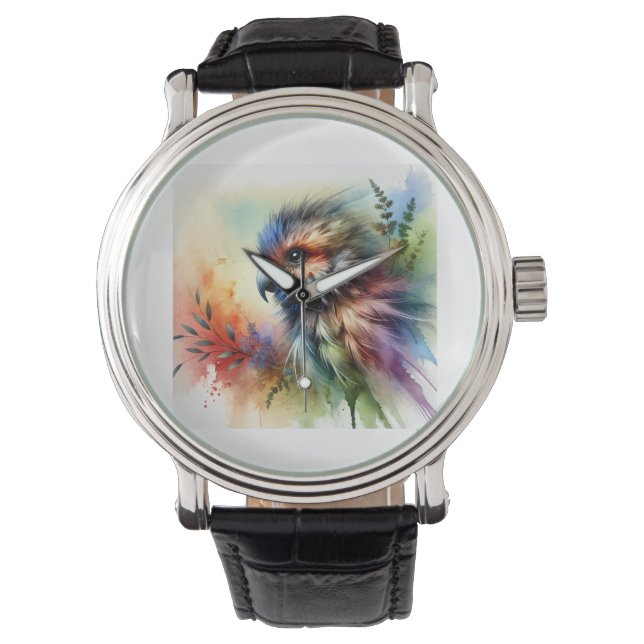 Feathered Animal 180724AREF120 - Watercolor Armbandsur (Framsida)