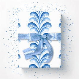 Feathered Fete Stripe in Blue Porcelain Presentpapper