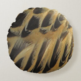 Feathers Bevackra Brown Anka Wildlife Nature Rund Kudde