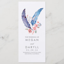Feathers Boho Bröllopsprograms Program