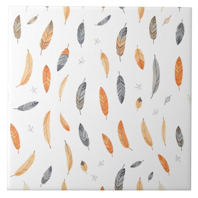 Feathers Luxury Trendy Boho Collection Kakelplatta (Framsidan)