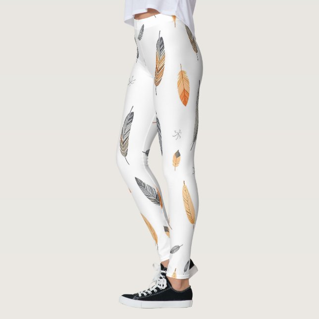 Feathers Luxury Trendy Boho Collection Leggings (Vänster)