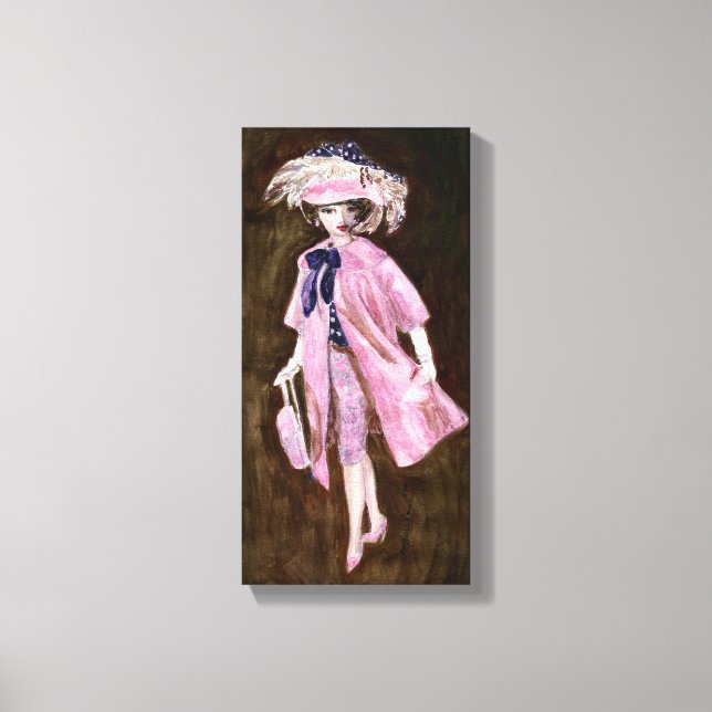 Feathers, Mauvy Silke & Suede: Matisse Doll Mode Canvastryck (Framsida)