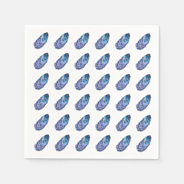 Feathers Napkins - Ditt Färg Pappersservett (Framsidan)