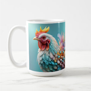 "Feathers of Färg: The Rainbow Chicken" Kaffemugg