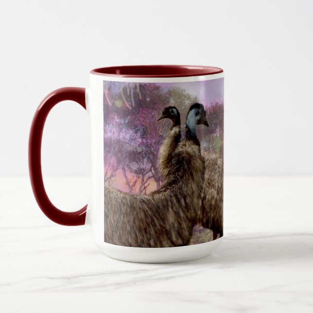 "Feathers of Romantik: the Courtship of the Emus" Mugg (Vänster)