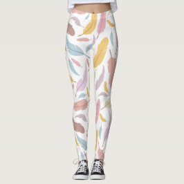 Feathers Seamless mönster Leggings