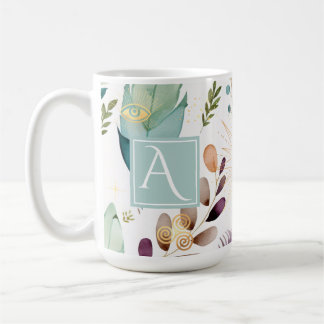 Featherskt Blommönster Anpassningsbar Mugg