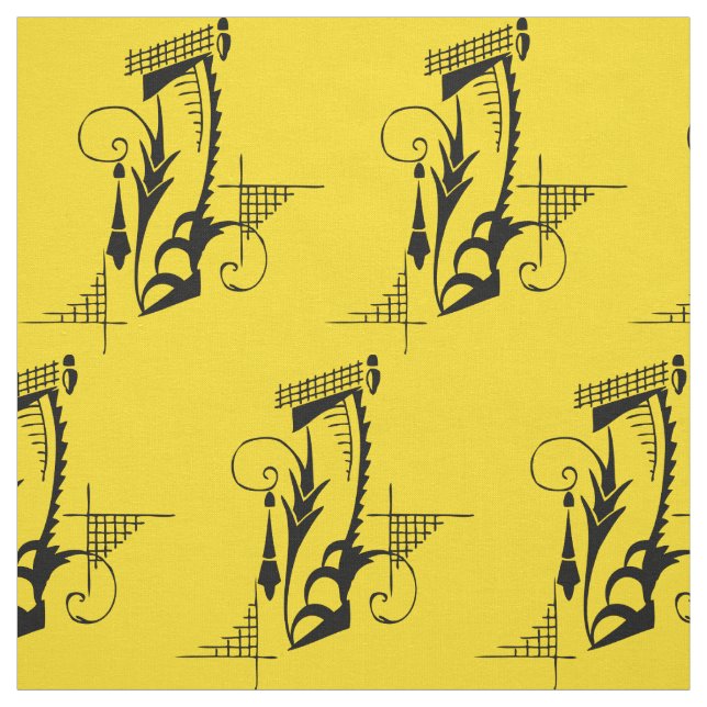 Feathery Structure Deco-Nouveau Motif Tyg (Provkarta)